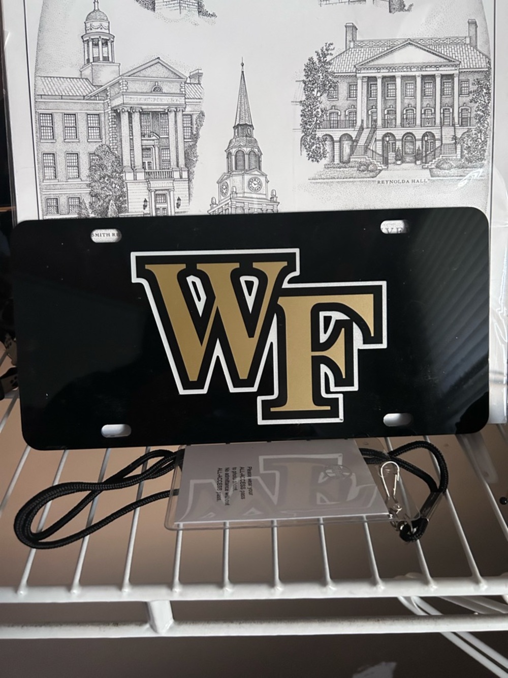 NCAA Wake Forest Black and Gold License Plate